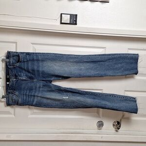 Kut From The Kloth Chrissie High Rise Slim Straight Leg Raw Hem Jeans Women 14